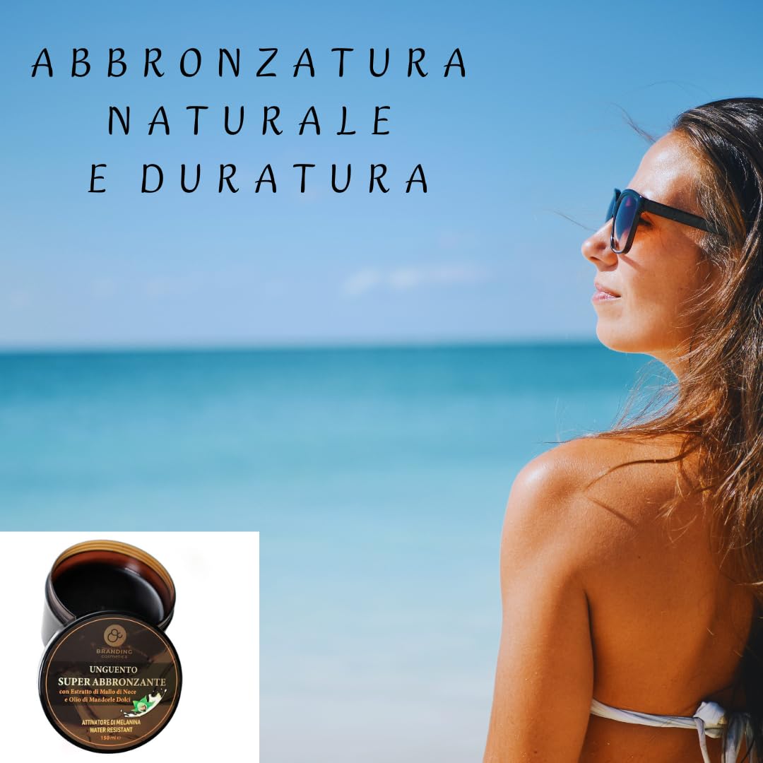 Unguento Super Abbronzante Attivatore Di Melanina indicato sia per il sole sia per le lampade Con Dischetto Salva Prodotto 150 ml
