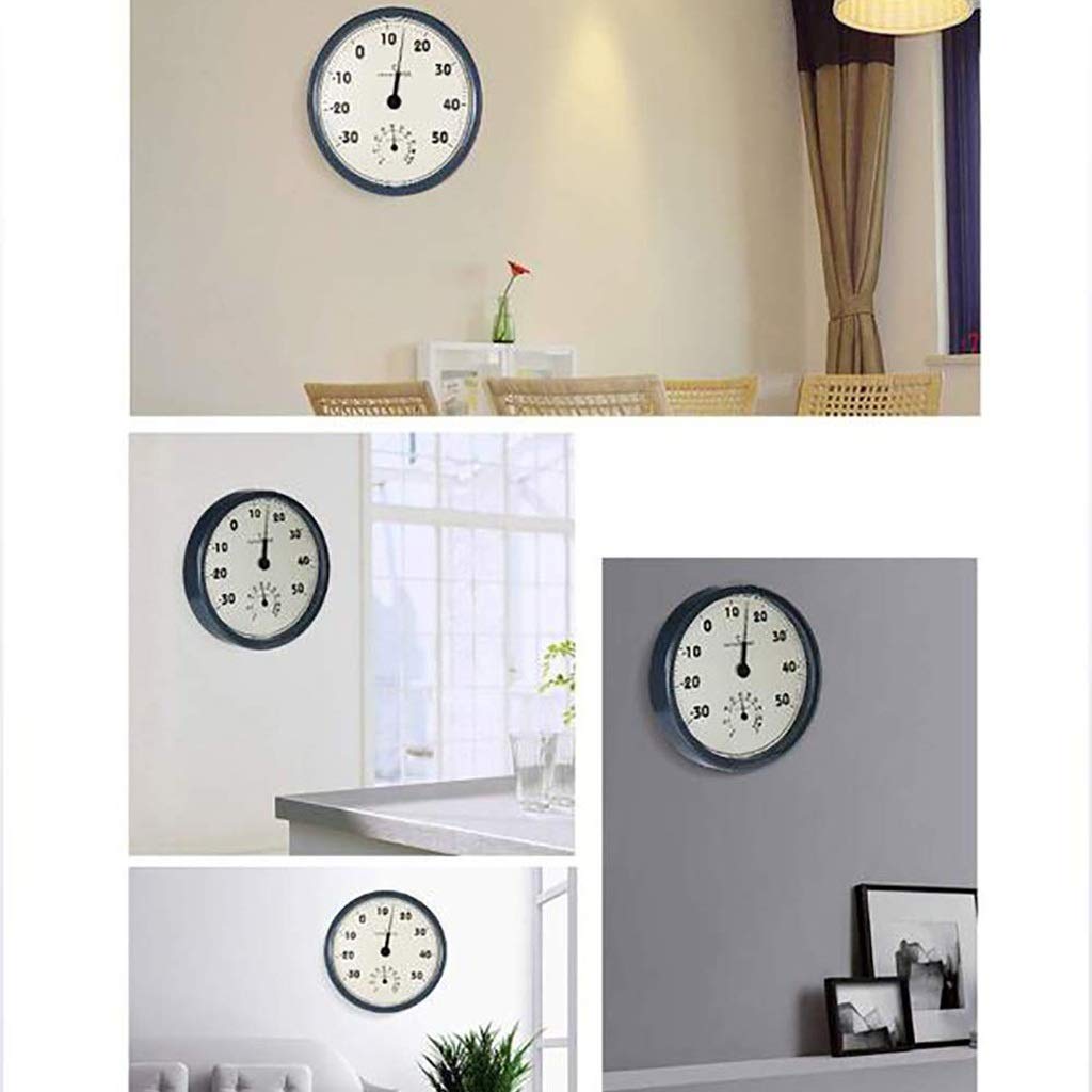 Dekoracje Termometr pokojowy Higrometr do montażu na ścianie Kryty Odkryty Okrągły Duży Termometr Miernik wilgotności Ogród Home Office Decor Ornament