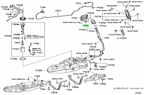 Miniatura 5 de 77360-35040 Clip de resorte de puerta de combustible, cubierta de puerta de tanque de gasolina para Toyota 2004-2009 4Runner/RAV4/Camry/Avalon/Fit