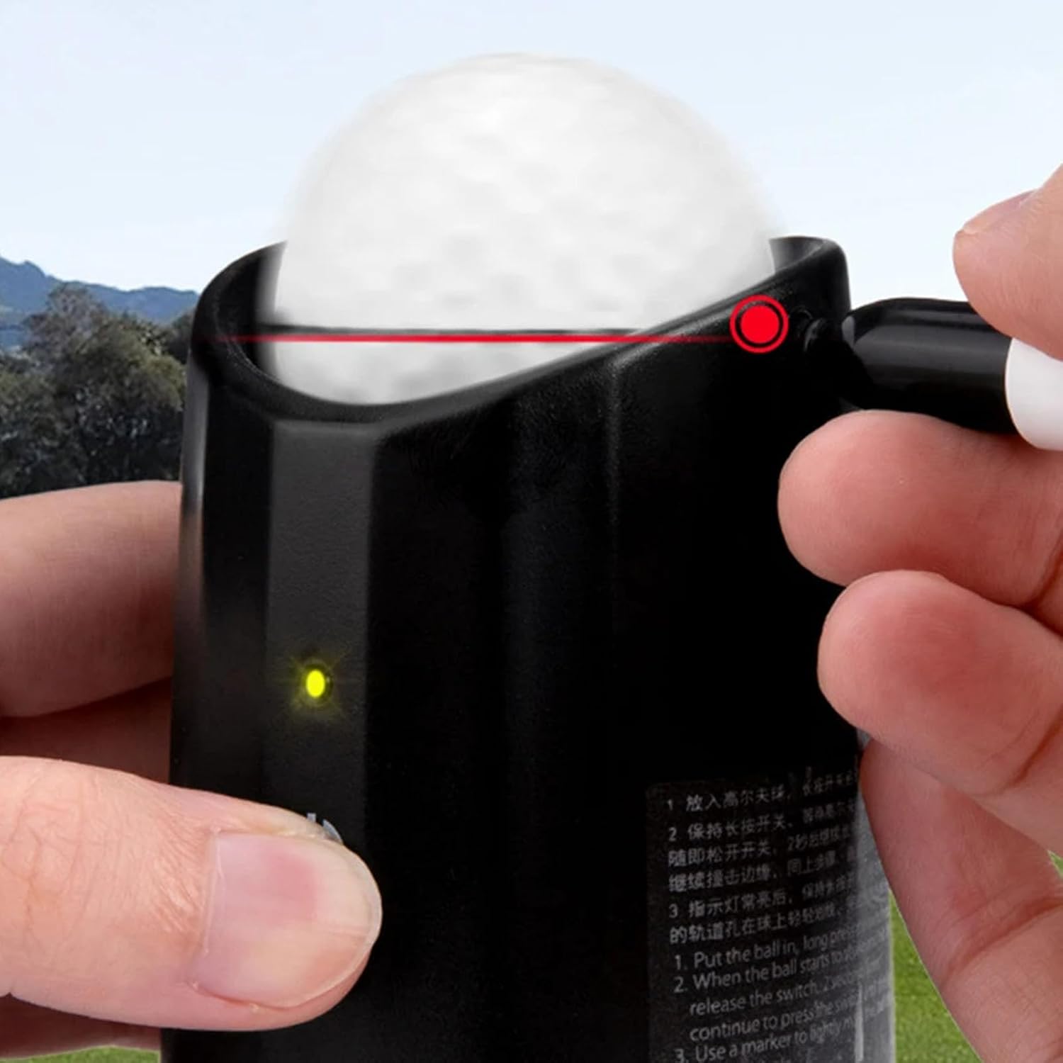 Golf Ball Marker, Golf Ball Spinner Balancer with Auto Gravity Drawing, Scientific Design for Precise Putting Golf Ball Liner, Golf Ball Line Marker Tool