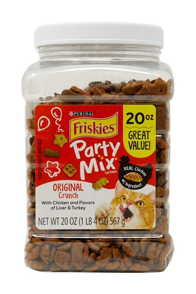 Friskies Party Mix Adult Cat Treats Canisters – Real Chicken #1 Ingredient