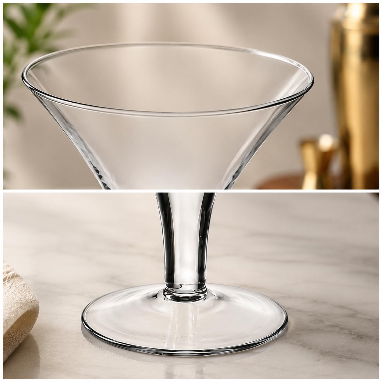 SWEET HOME Vaso Coppa Martini in vetro trasparente cod.VA00243ZZ cm 20h diam.17,5 by Varotto & Co.