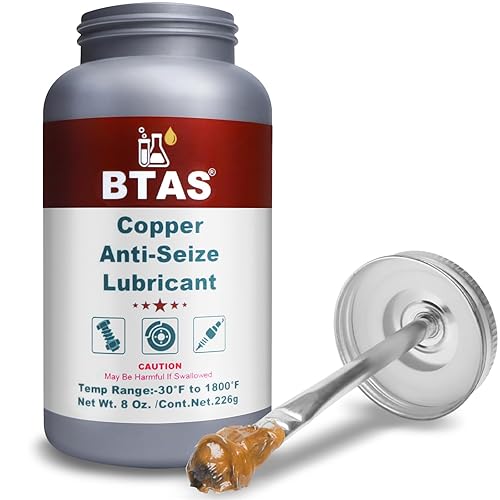 Miniatura 9 de BTAS Lubricante de grasa antiagarrotamiento de cobre de alta temperatura nunca antiapoderarse compuesto para pernos de bujía 8 oz