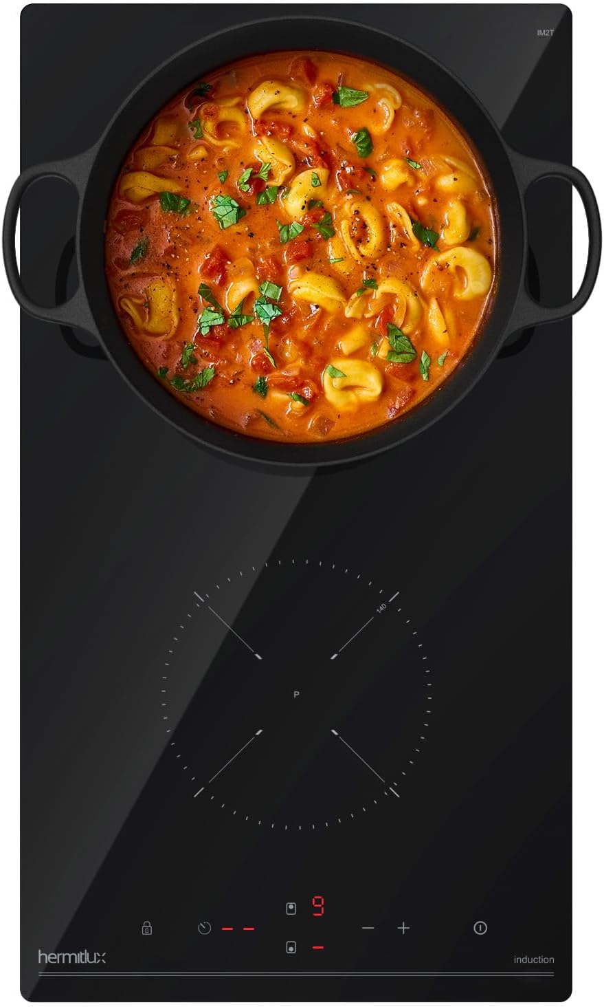 Hermitlux Piano Cottura a Induzione, Elettrico da Incasso in Ceramica Nera da 30cm, 9 Livelli di Potenza, Slider Touch, Blocco Sicurezza Bambini, Timer 99 Minuti, Adatto per Pentole Inox Hermitlux Piano Cottura a Induzione, Elettrico da Incasso in Ceramica Nera da 30cm, 9 Livelli di Potenza, Slider Touch, Blocco Sicurezza Bambini, Timer 99 Minuti, Adatto per Pentole Inox