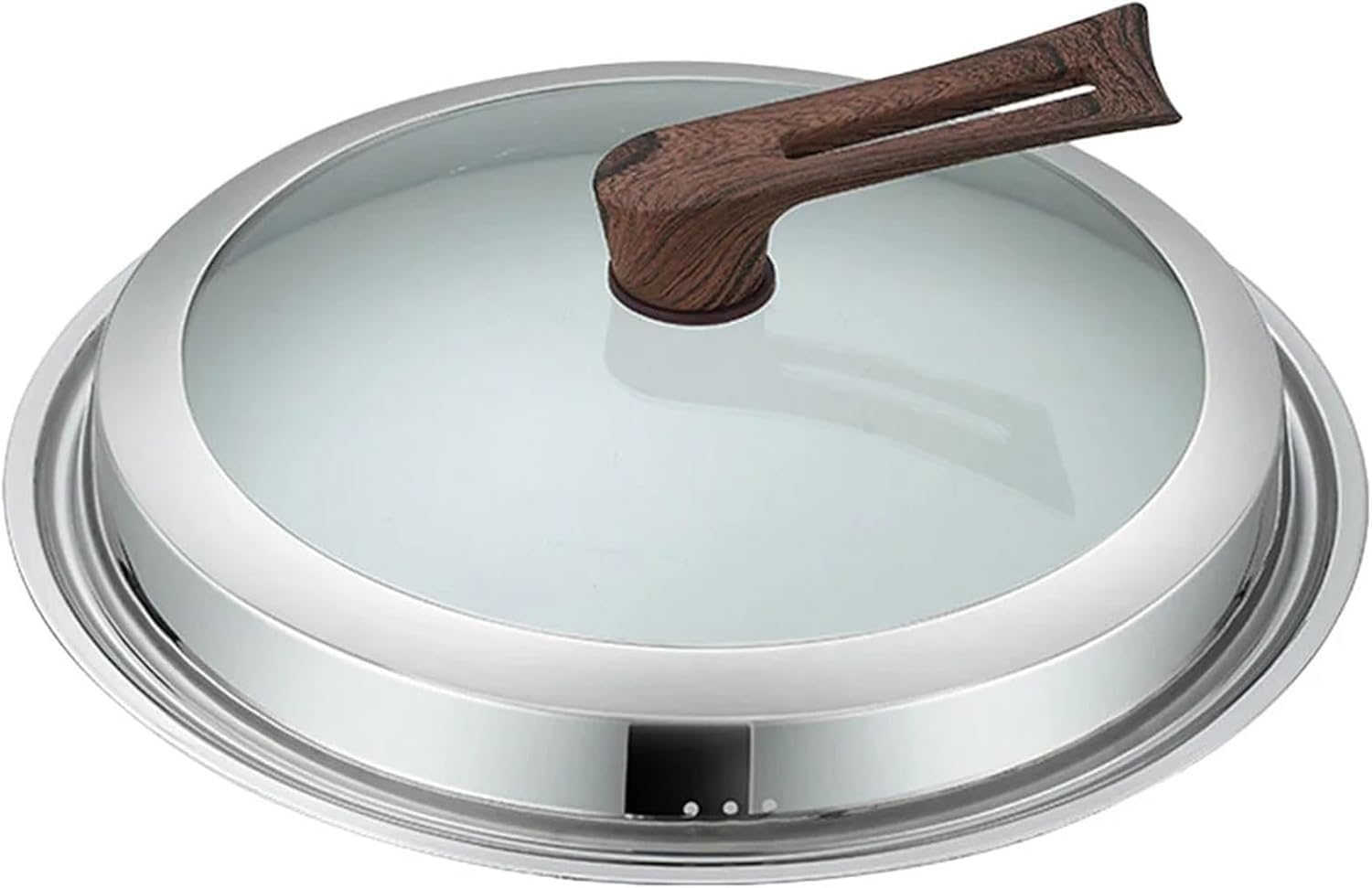 Pan Lid, Frying Cooking Pot Cover Glass Lids Visible Wok Cookware(30x30cm)