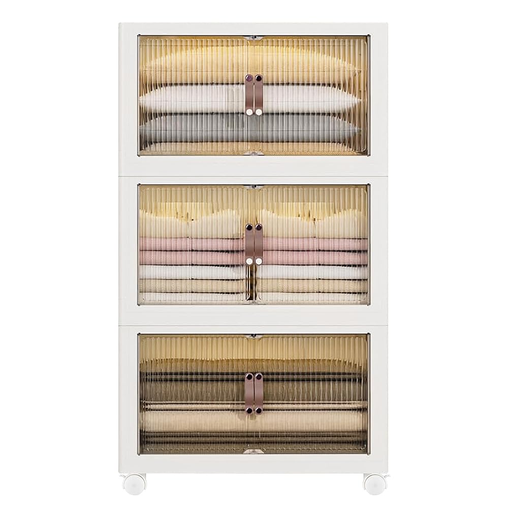 Tour de rangement plastique HUOLE à 6 tiroirs amovibles blanche