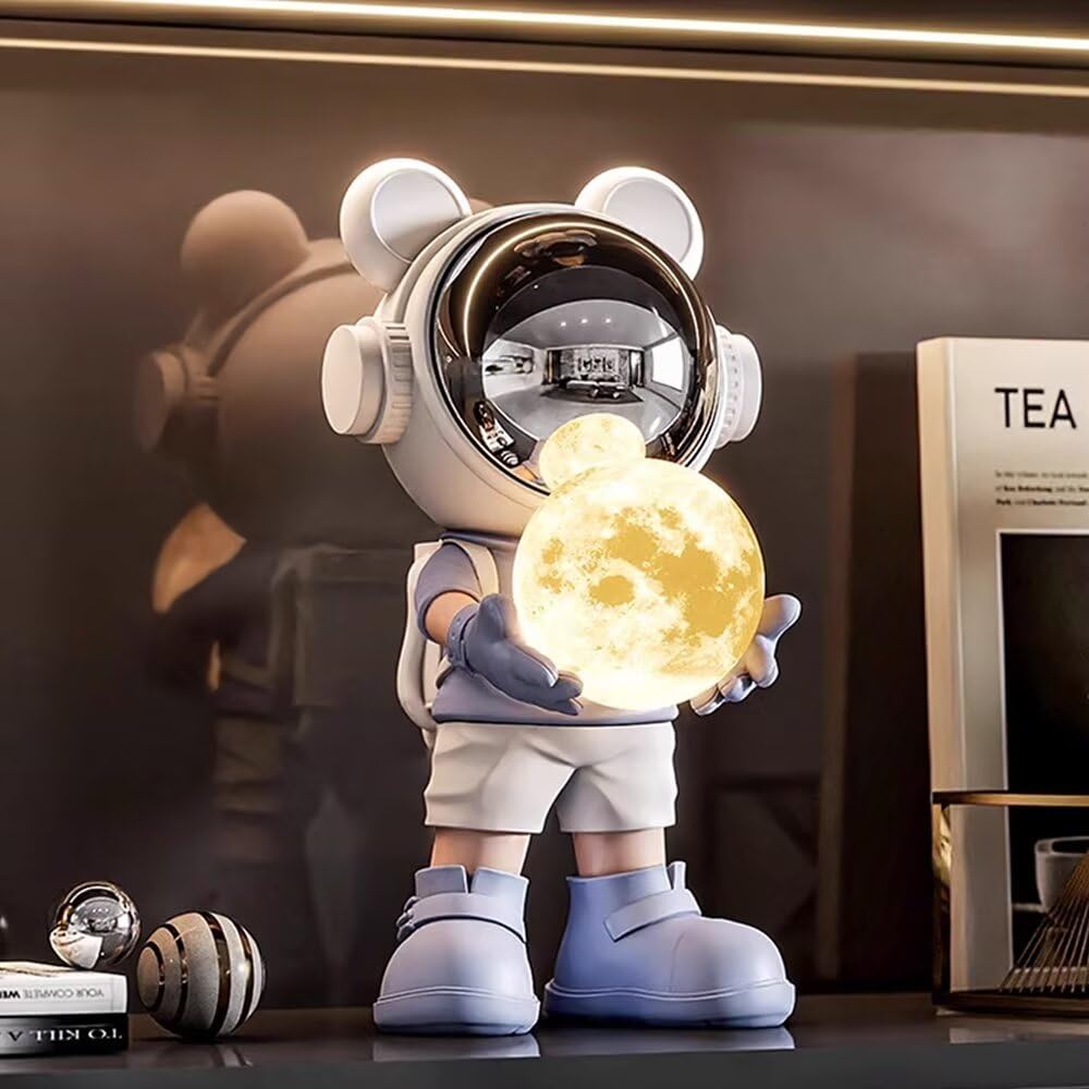Astronauta mała lampka nocna dziecięcy styl lampa biurkowa kreatywna lampka nocna wystrój domu atmosfera lampa prezentowa do sypialni, pokoju dziecięcego