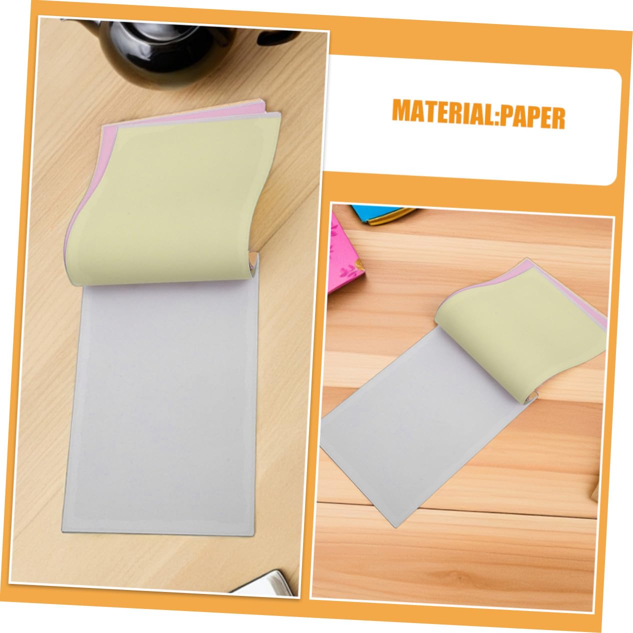 PLAFOPE 10 Pezzi Notebook Carbonio Carta Kraft per Duplicati Precisi Multipli per Ufficio Contabilità e Gestione Ordini