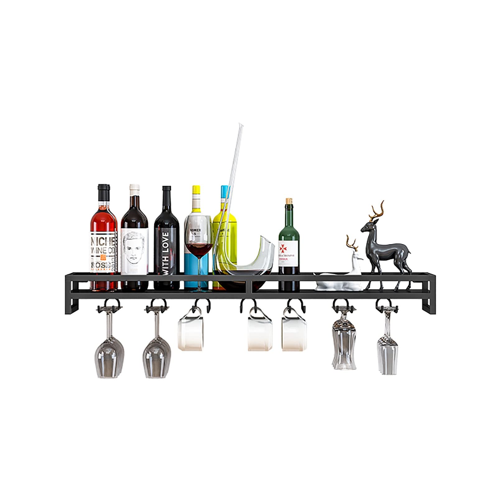 Étagère à vin moderne en métal pour créer un coin bar tendance dans votre salon