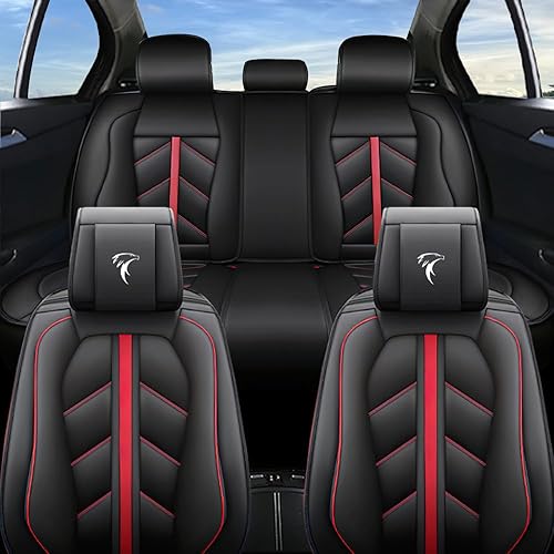 Miniatura 2 de Juego de 5 fundas de asiento para Mazda CX-3 CX-30 CX-5 CX-50 CX-9 CX-90 Mazda3 Mazda9, fundas de asiento de cuero mejoradas, impermeables,