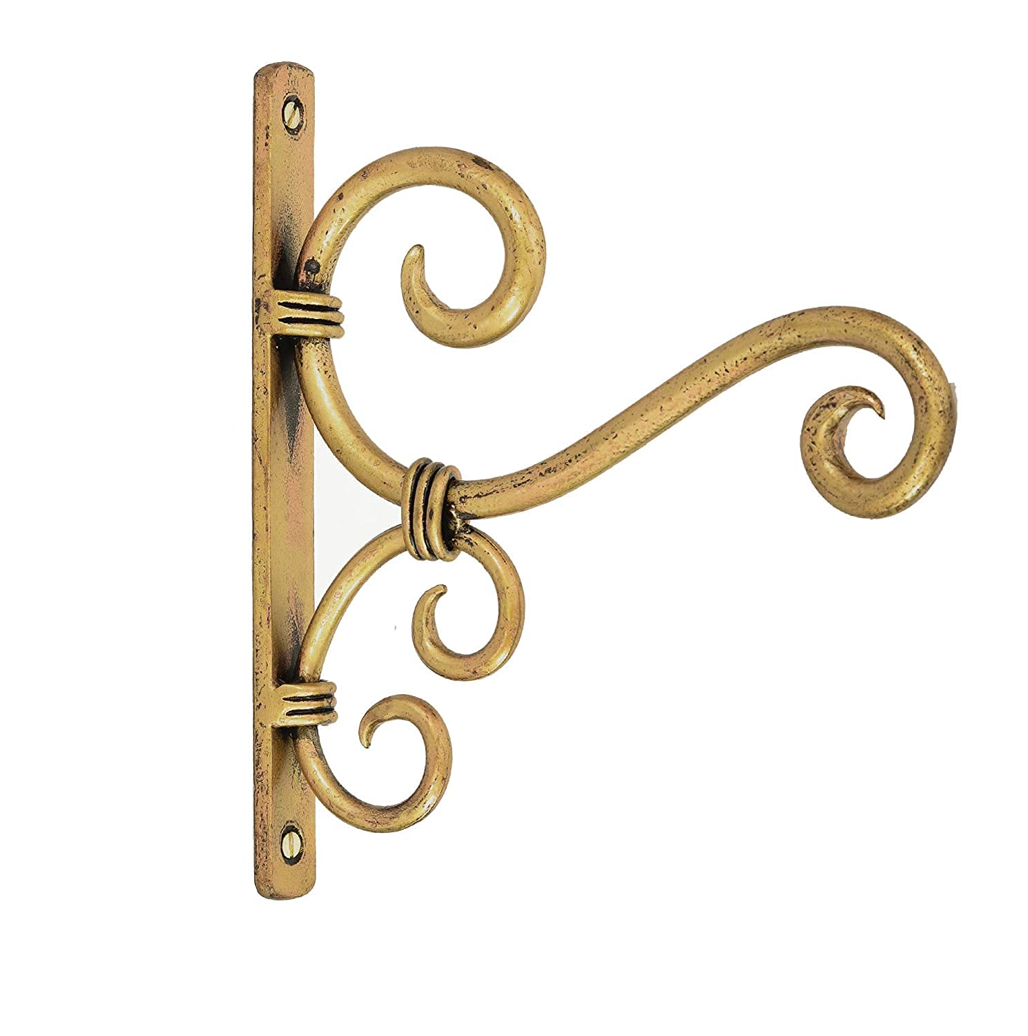CRAFTCASTLE Metal Plant Hanger Wall Hanging Plant Hook for Bird Feeders Planters Lanterns Wind Chimes Hanging Baskets Ornaments String Lights Indoor Outdoor Balcony etc (Pack of 1, Golden) (B0BT9G331C) Amazon Price History, Amazon Price Tracker