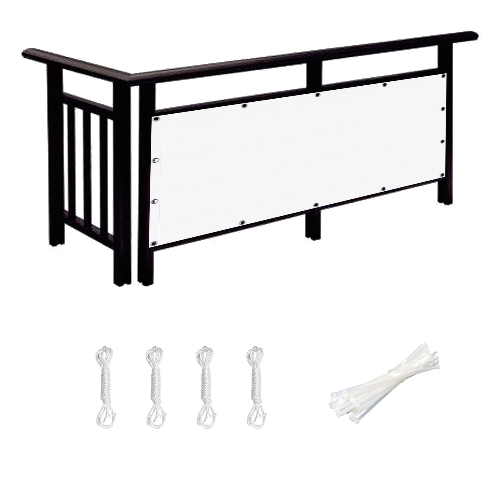 Cache vue balcon blanc pour aménager un coin détente sur la terrasse