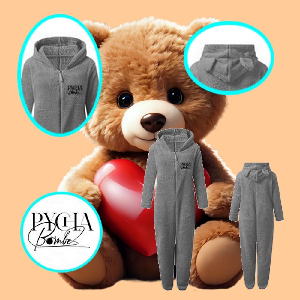 Pyjama Combinaison Polaire Femme Pilou Pilou Grenouillère Cosplay Onesie Animaux Deguisement Costume