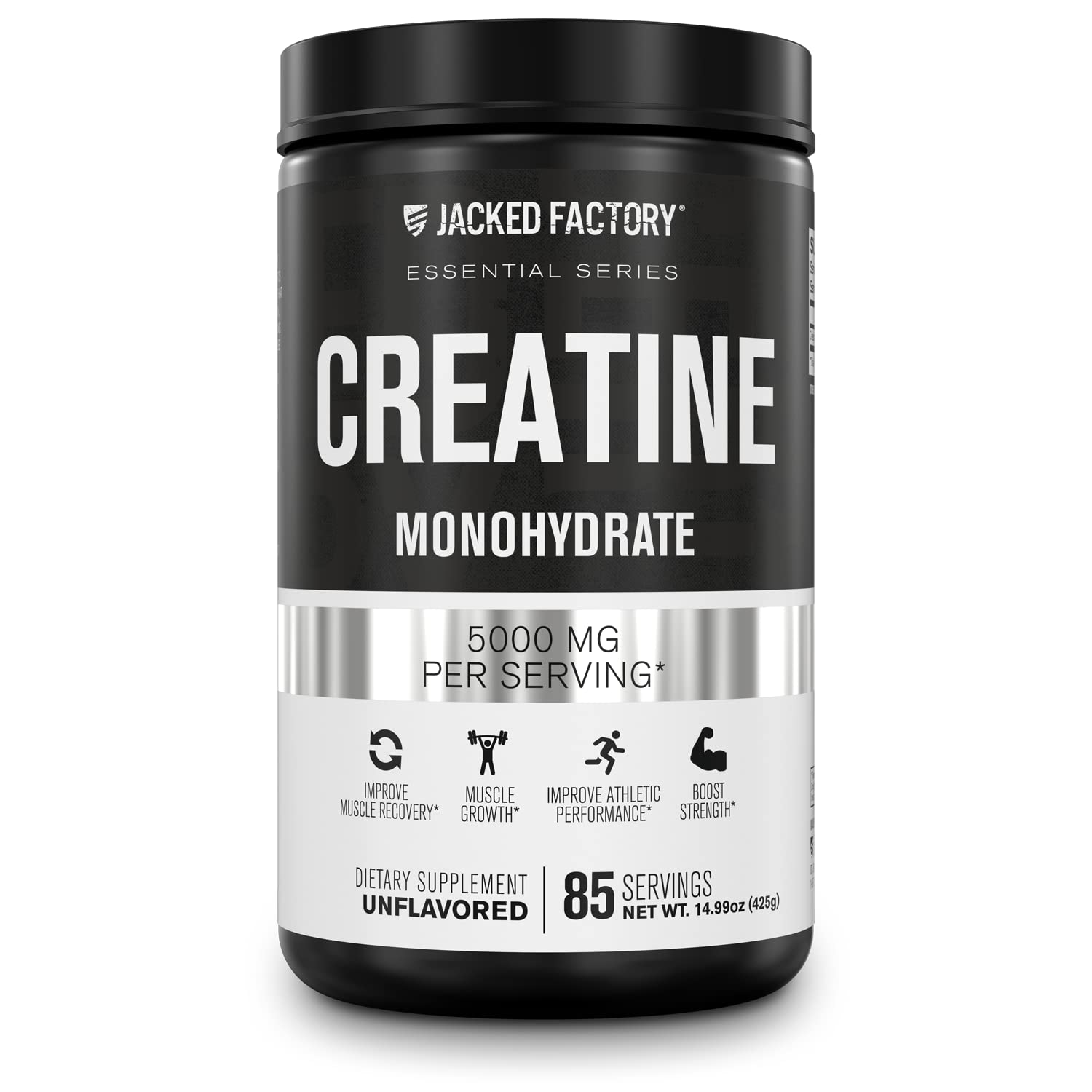 Creatine Monohydrate Powder 5g - Premium Creatine Supplement for Muscle Growth, Increased Strength, Enhanced Energy Output...