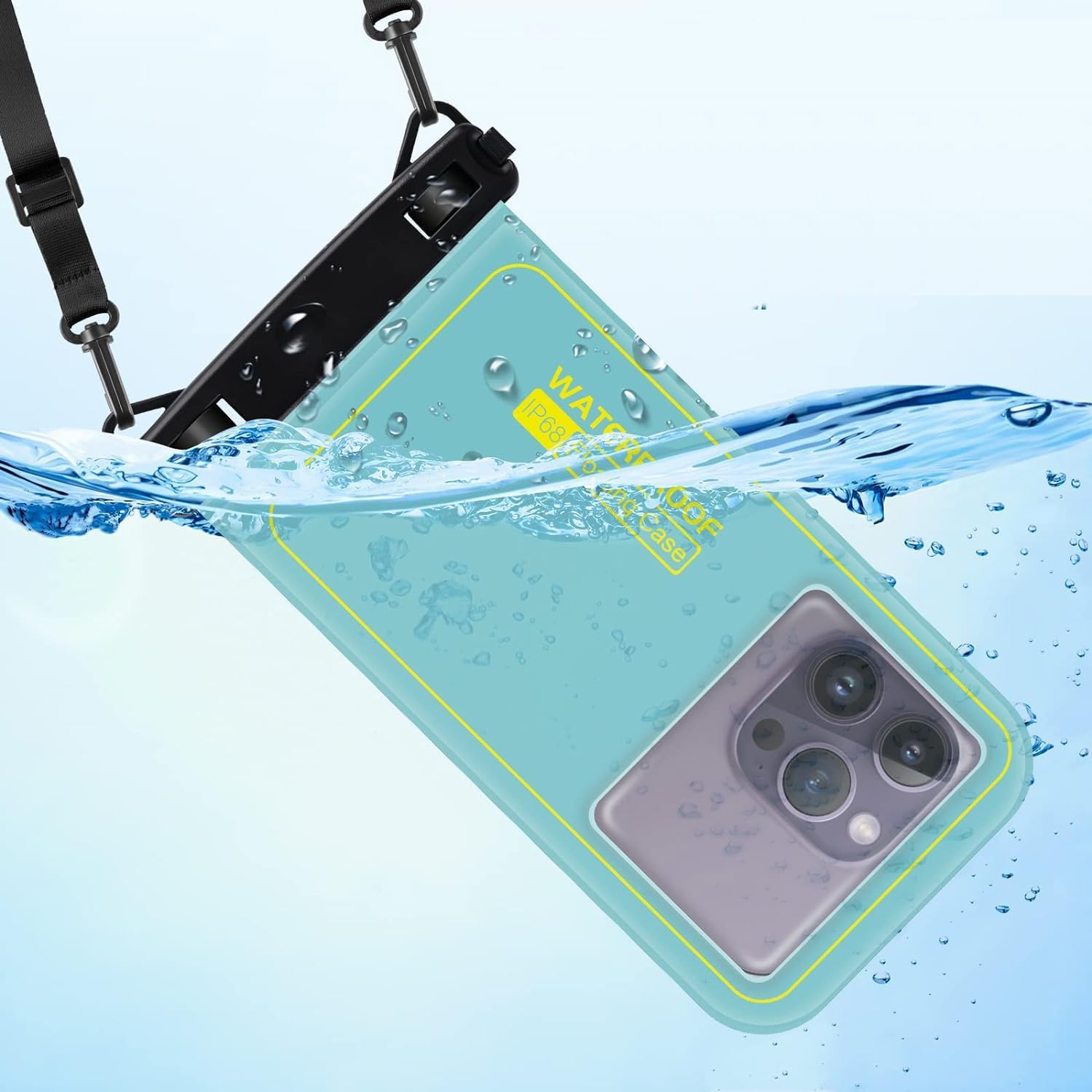 [Floatable] IP68 Waterproof Phone Pouch Floating: 2024 Cruise Ship Essentials Travel Must Haves Dry Bag for Vacation Beach Kayak Boat Accessories Case for iPhone 15 14 13 12 11 Plus Pro Green
