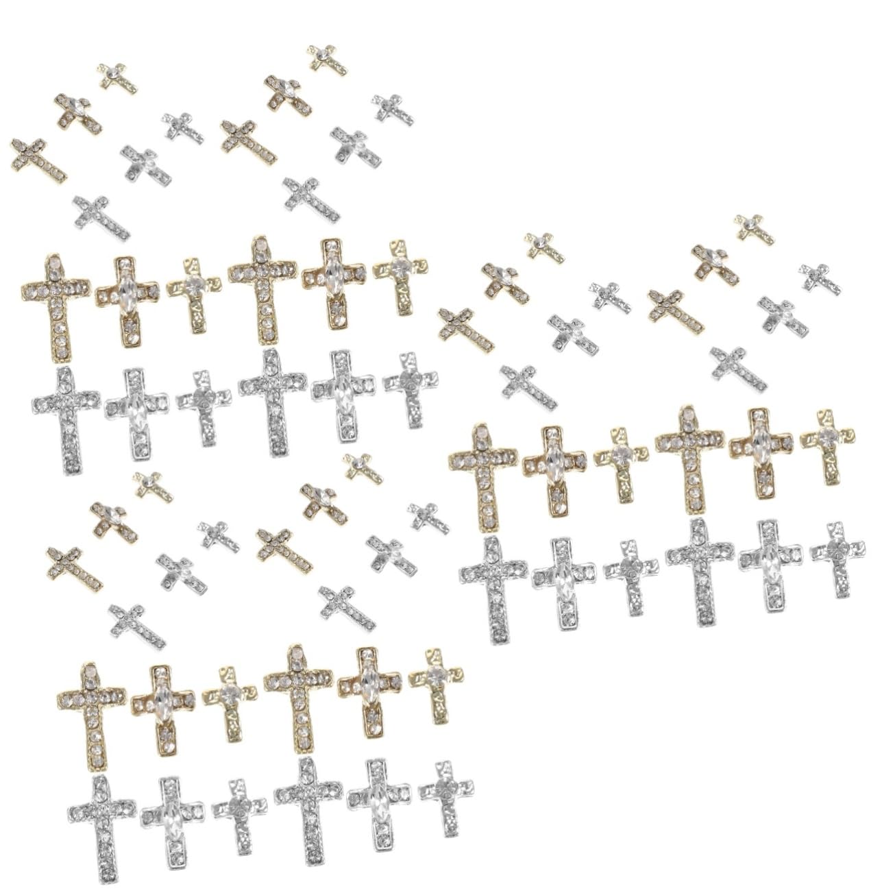 VALICLUD 3 Set Gioielli in Lega Strass Ciondoli Per Il Design Delle Unghie Decorazione Per Manicure Ciondoli Per Unghie Alla Moda Decorazioni Per Unghie Lega Di Zinco 60 Pezzi*3