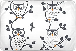 Cartoon Barred Owl Milk White Baby Bed Pad Soft Absorbent Diaper Changing Pad Breathable Cradle Mattress for Infant Baby, 52" L x 34" W sábanas impermeables para