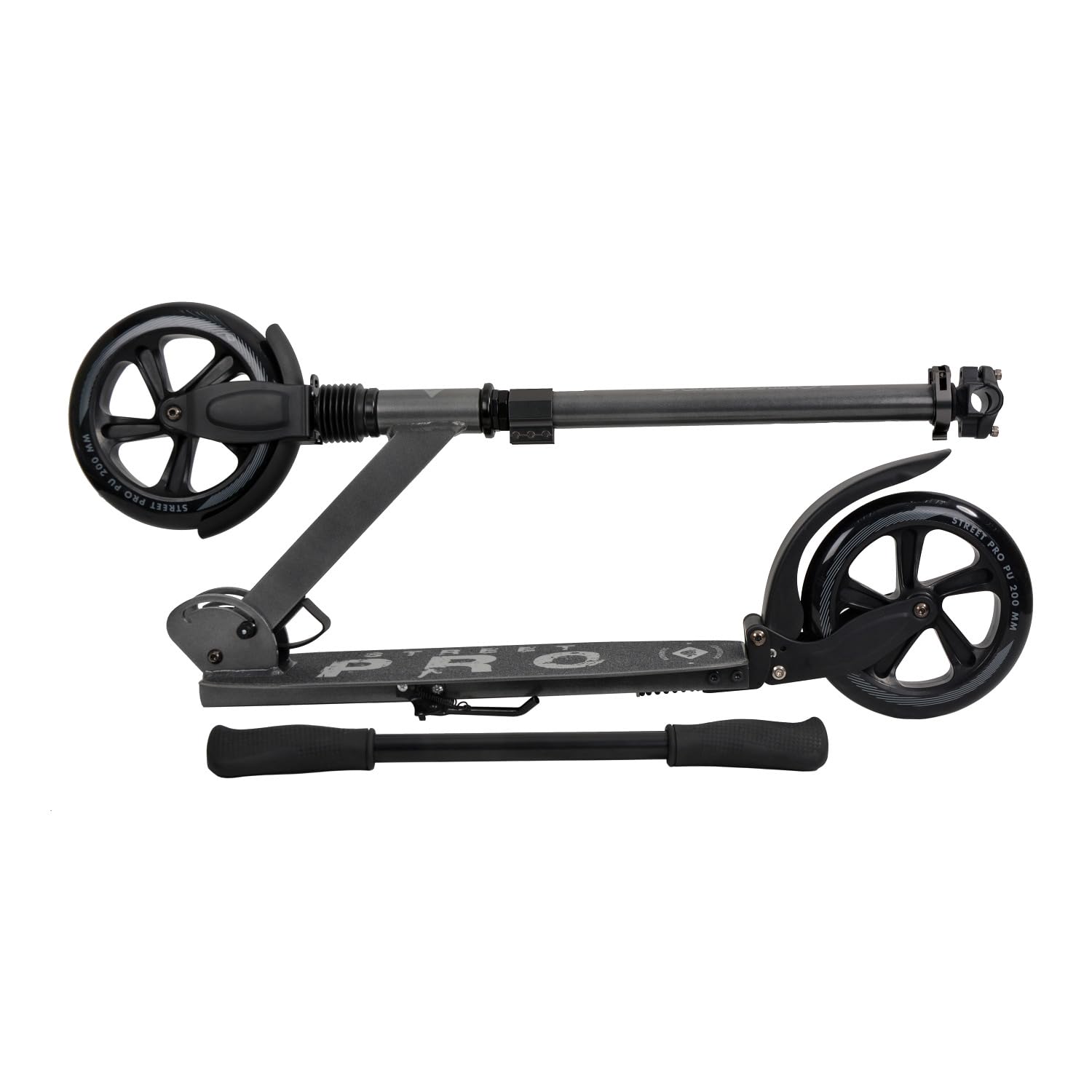 Schildkröt City Scooter Street Pro, wysokiej jakości aluminium, koła 200 mm, bardzo duża taca, składana, duża wygoda jazdy, dla młodzieży i dorosłych, 510020