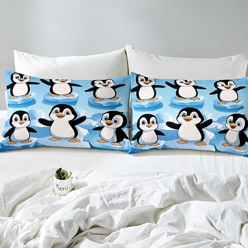 Vista 11 de Erosebridal Juego de funda de edredón de dibujos animados de gatos, tamaño King, juego de ropa de cama fluorescente de gatito kawaii, bonita funda