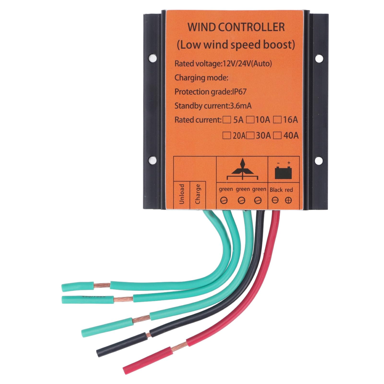 MPPT Wind Turbine Charge Controller Boost Voltage Wind Turbine Generator Regulator 12V 24V 40A 300W‑1000W