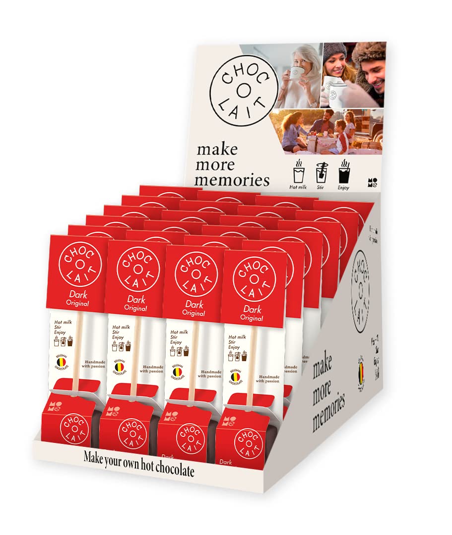 GUSTONE. MoMe Trinkschokolade am Stiel Choc-o-lait Dark 24 Stück