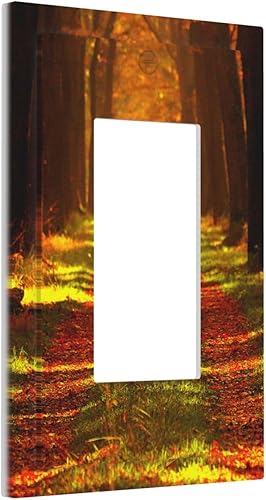 Miniatura 142 de Cubierta de Interruptor de Luz de 1 Gang con Escena de Flores de Grecia Mediterránea, Dispositivo Individual Basculante/GFCI, Placa Decorativa