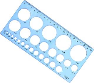 Plastic Circle Stencil Template - Multi-Function Circle Template for Drawing, Drafting Tools - Blue