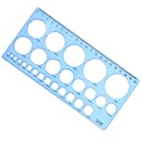 Plastic Circle Stencil Template - Multi-Function Circle Template for Drawing, Drafting Tools - Blue