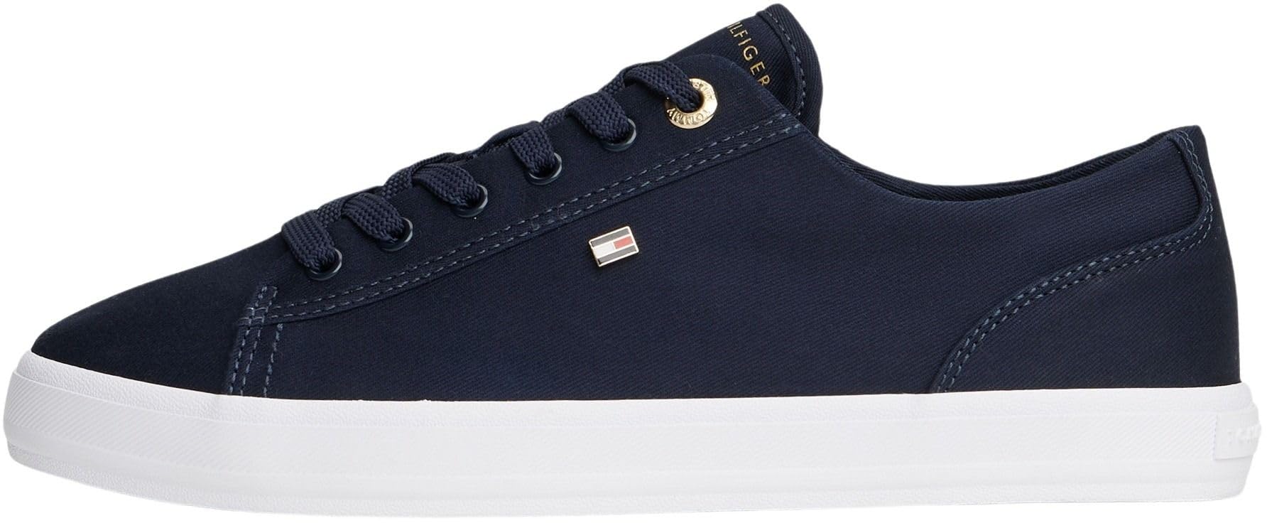 Tommy Hilfiger Plateausneaker Canvas Dunkelblau