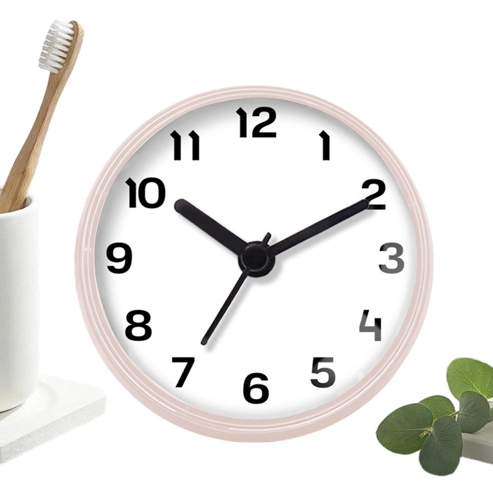 Pequeño reloj de pared - Alarma de ducha impermeable, carcasa de PVC ABS de alta durabilidad, ventosa confiable, flexible | Dormitorio baño cocina Sauna interior piscina apartamento artículos