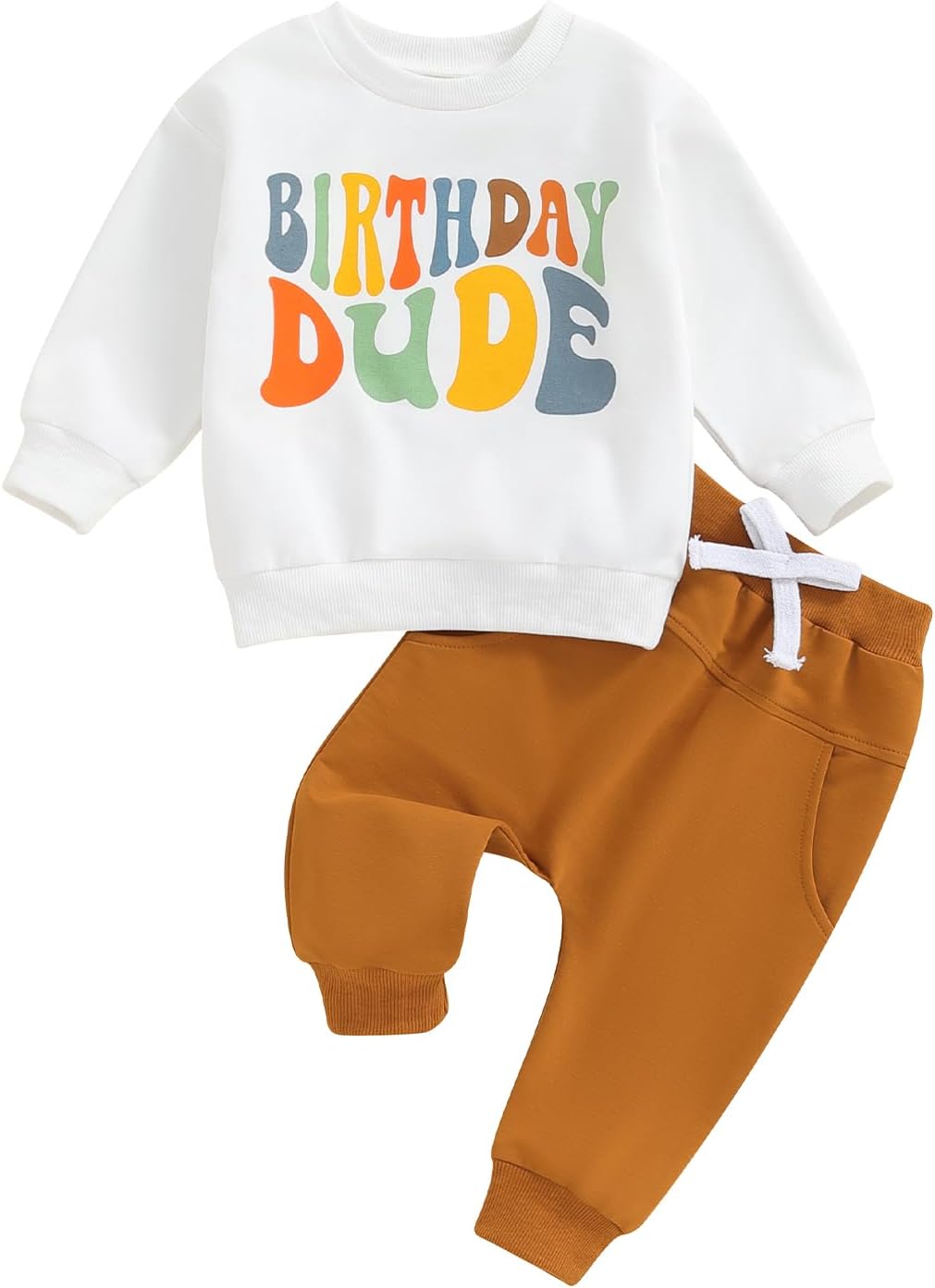 Kayotuas Toddler Baby Boy Birthday Outfit 1 2 3 4 Year Old Birthday Boy Sweatshirt and Pants Set 2 Piece Infant Fall Clothes