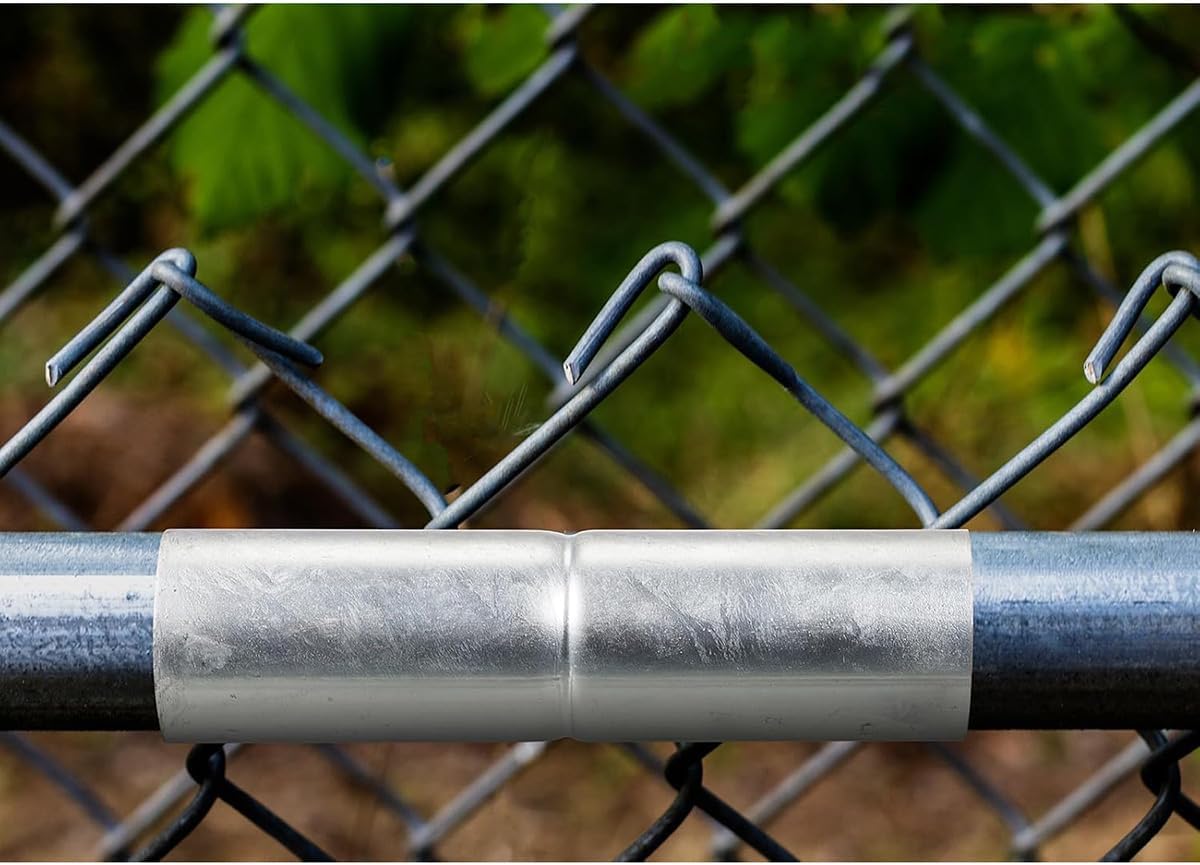 ZYAMY 2PCS Top Rail Fence Sleeve 1-3/8x 6inch Chain Link Fence Part dapter Tube Beam Steel Connector for 1-3/8inch OD