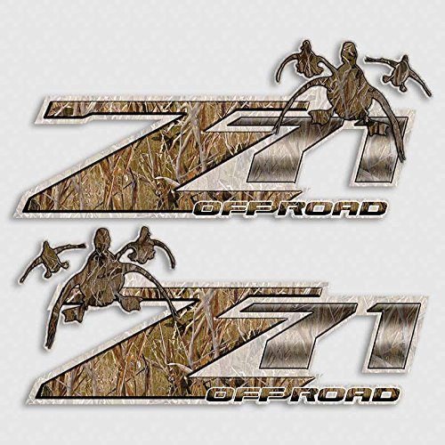 Duck Hunting Shadow Grass 4x4 Decal Set for Z71 Silverado Truck