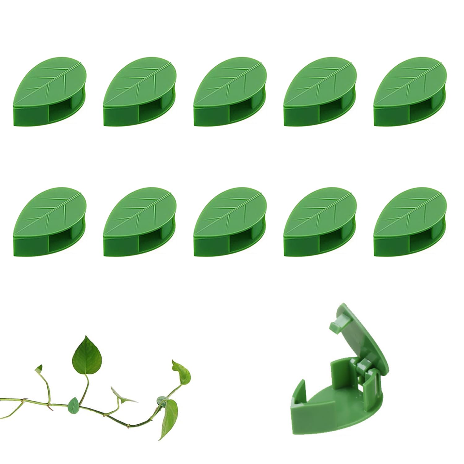 ChasCoCoつる植物クリップ 葉籐植栽クライミング壁掛け 固定用具 植物クライミングウォールクリップ つる植物 つるバックルフック つる植物用 つるクリップ 自己粘着フック 植物クライミングウォールクリップ 10個入り