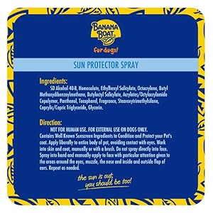 Banana boat 3 pack bundle dog sunscreen spray dog wipes paw balm  spf 50 sun protector spray for dogs dog grooming wipes 3 in 1 soother moisturizer and protector for the dog nose paw and elbow   cucciolini doodles