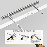 Vista 8 de Goldenwarm Tiradores de cajón de latón cepillado manijas de gabinete de oro - BSS-64-10