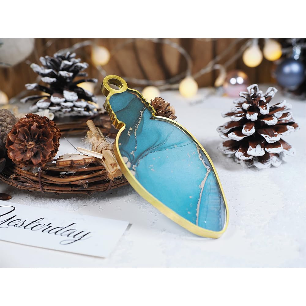 DIYBravo Hars kerstmallen decoratie siliconen hanger, epoxy gietvorm creatieve hanger mallen voor doe-het-zelf woondecoratie elastische draad inbegrepen DIYBravo Hars kerstmallen decoratie siliconen hanger, epoxy gietvorm creatieve hanger mallen voor doe-het-zelf woondecoratie elastische draad inbegrepen