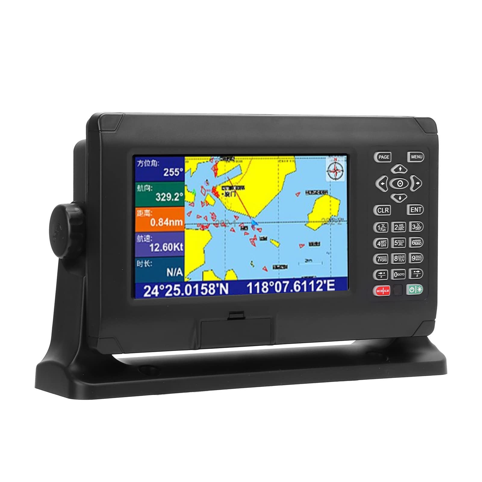 8 Zoll Fischfinder Kartenplotter, hohe Genauigkeit GPS BDS wasserdicht Keyed Assist, Marine Elektronik für Angler Boote Yachten und Wassersport Fahrzeuge