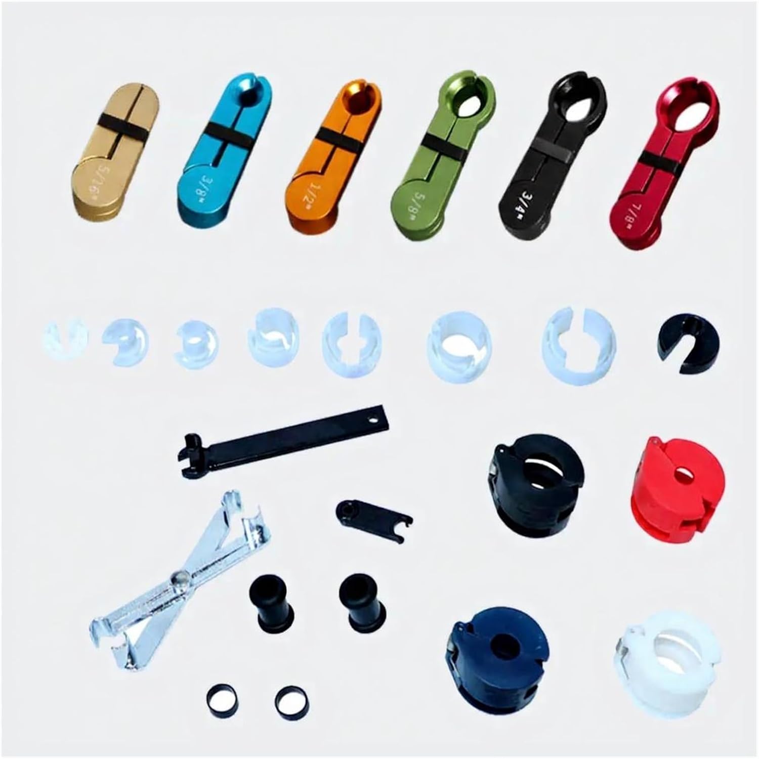 22pcs Master Quick Disconnect Tool Kit for Automotive AC Fuel Line and Transmission Oil Cooler Line（Plastic/Steel）(Alloy)