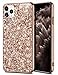 Wollony iPhone 11 Pro Max Case Glitter Sparkle Bling Shiny Cover for Girl Ultra Slim Durable Hybrid TPU Shockproof Bumper Hard Anti-Slip Back Protective Cover for iPhone 11 Pro Max 6.5inch Rose Gold