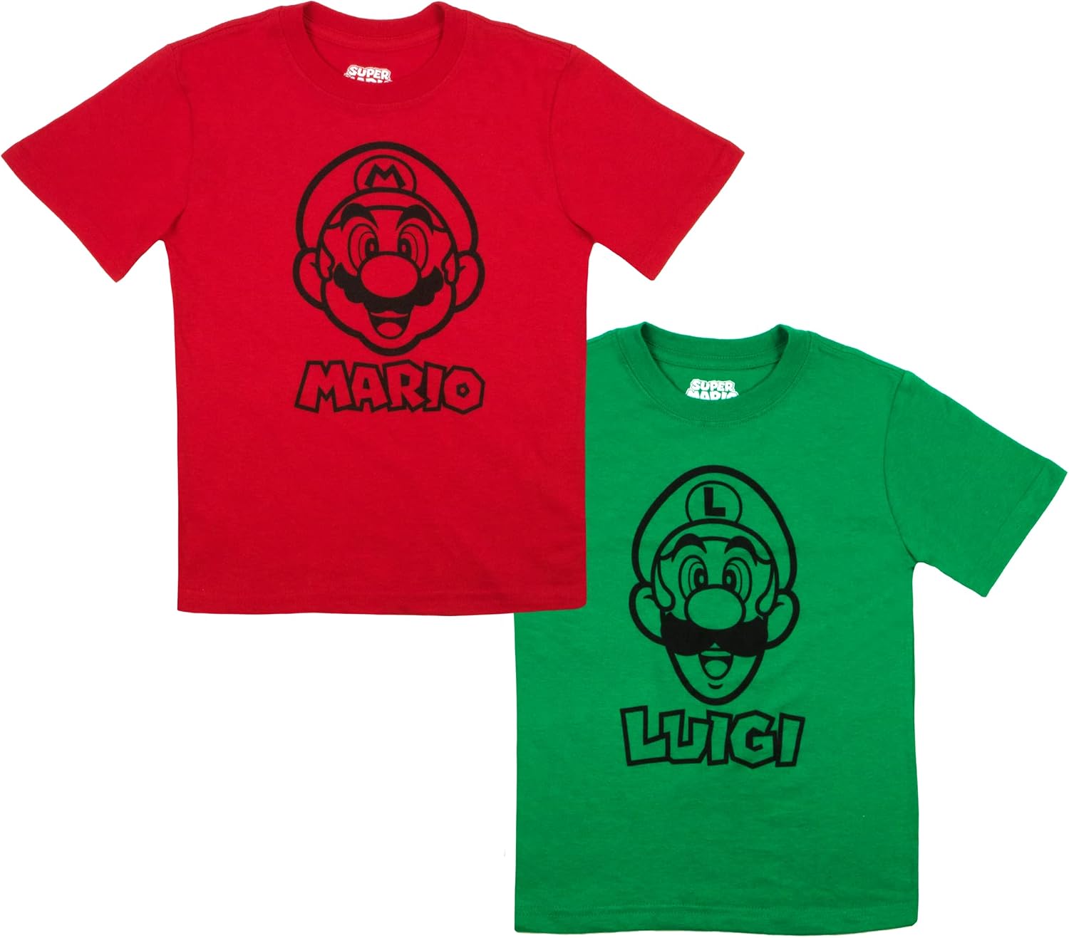 Nintendo Super Mario Boys Graphic Print Short Sleeve T-Shirt 2-Pack
