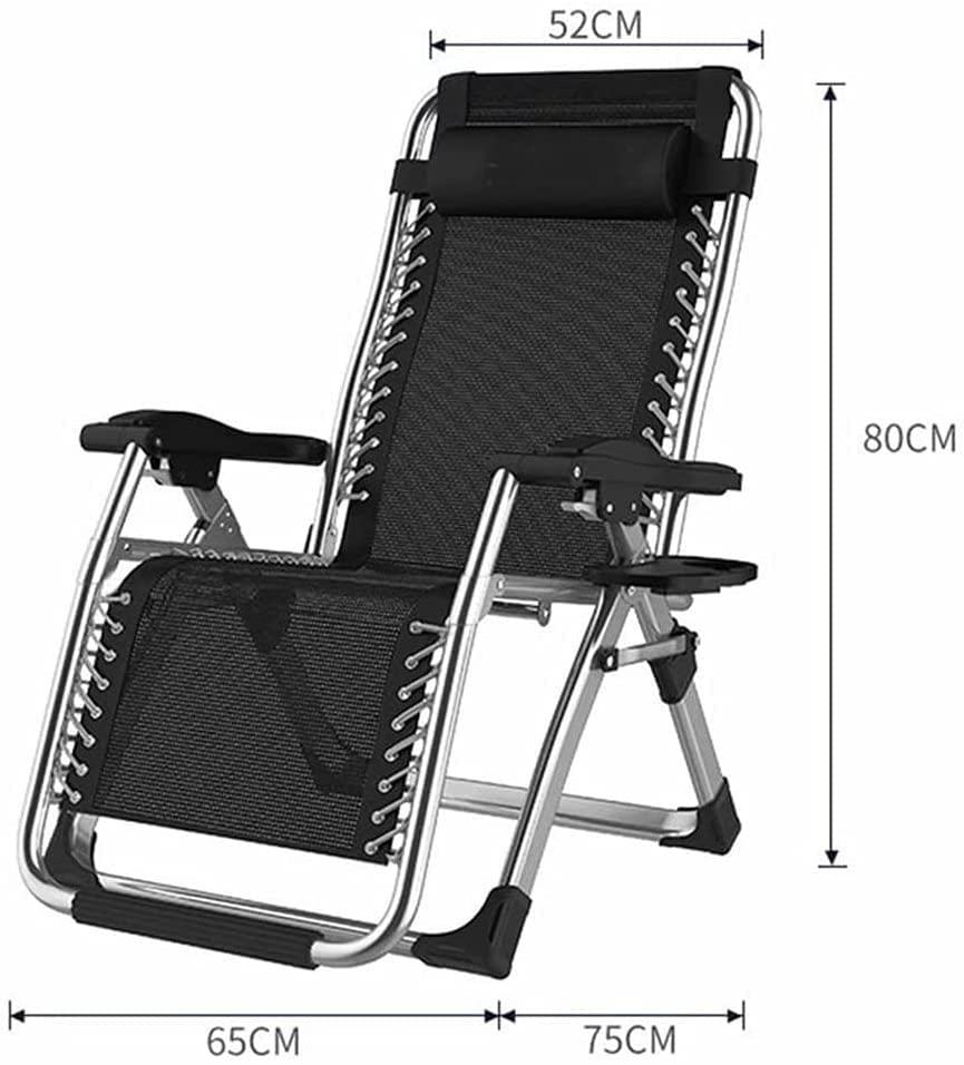 Fauteuil inclinable pliant zero gravity avec inclinaison réglable multiposition - 3
