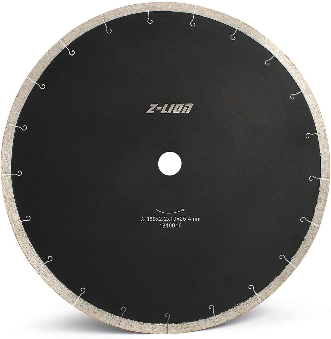 14" Diamond Saw Blade Continuous Teeth Cutting Disc for Marble Ceramic Porcelain Tile