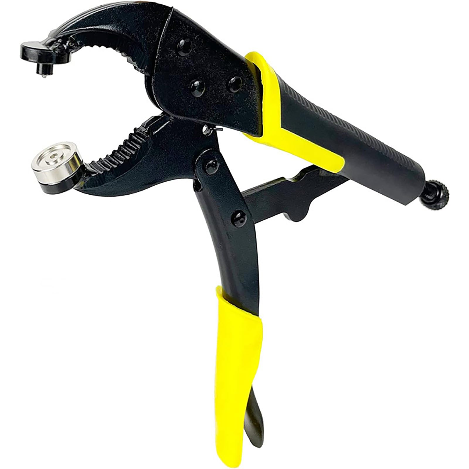 Hsioluted Yellow Duty Metal Button Fastener Tool Metal Button Fastener Pliers With Accessories For Leather Canvas Tarps Repair Fasteners