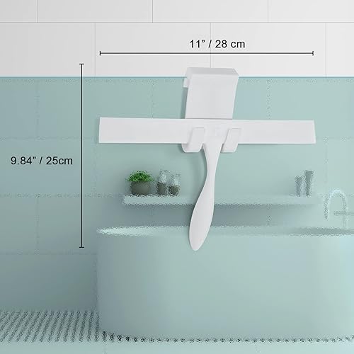 Miniatura 4 de Escobilla de goma para puerta de cristal de ducha, escobilla de ducha de 12 pulgadas para puertas de cristal, limpiaparabrisas de silicona para baño