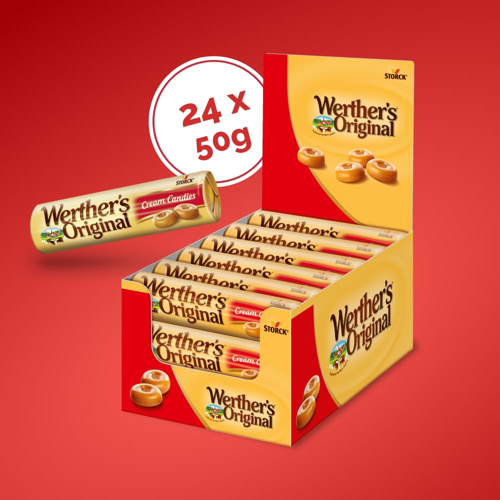 Werther's Original Caramelos Toffee de Mantequilla y Nata Fresca Pack 24 x 50 g