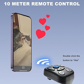 Scroll Ring - Presentation Clicker, Automatic Camera Shutter | Presentation Clicker with Remote Page Turn, Continuous Click Device Photo Video E-Book Music Scroll Fingertip Control