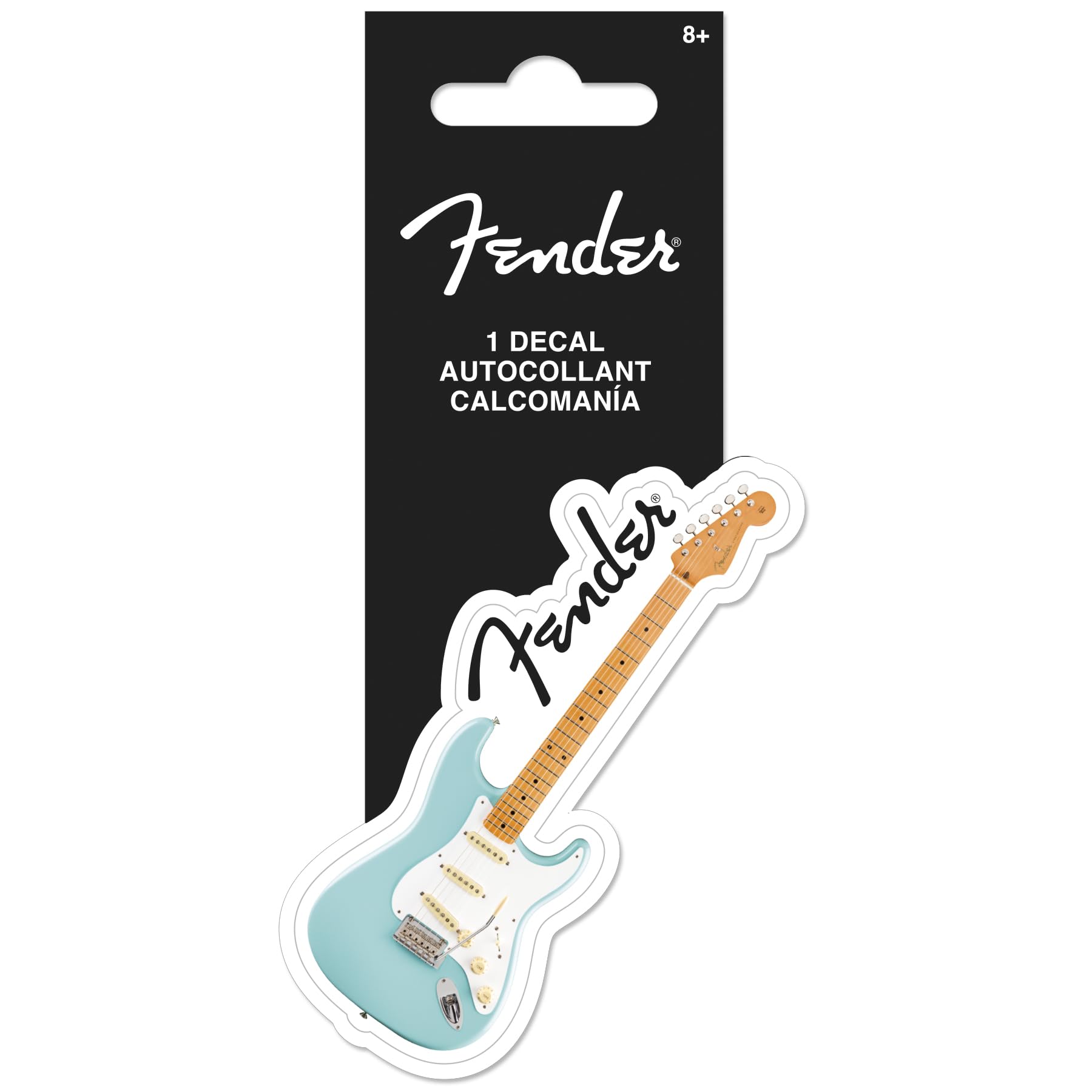 Fender - Stratocaster White Vinyl Die-Cut Decal - 4 Color
