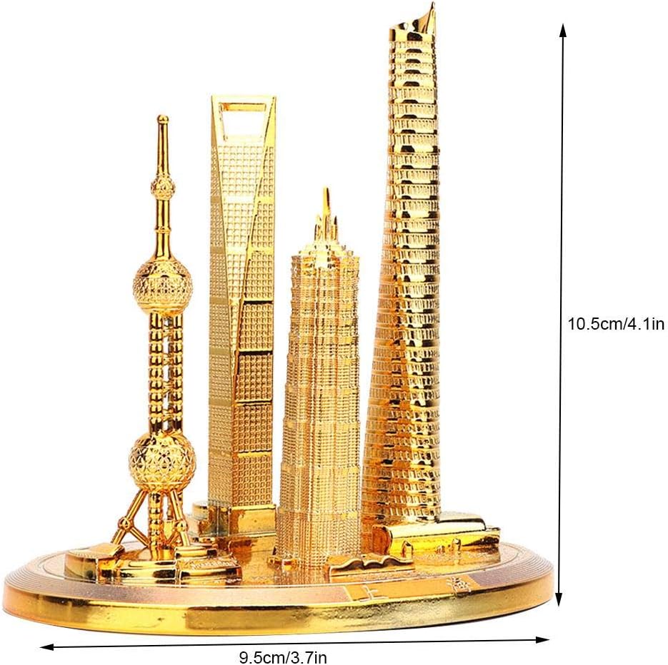 HEEPDD Famous Architecture Model, Oriental Pearl Tower Global Financial Center Model Shanghai Building Collection Landmark Building Architecture Model Office Home Decor Souvenir (3)
