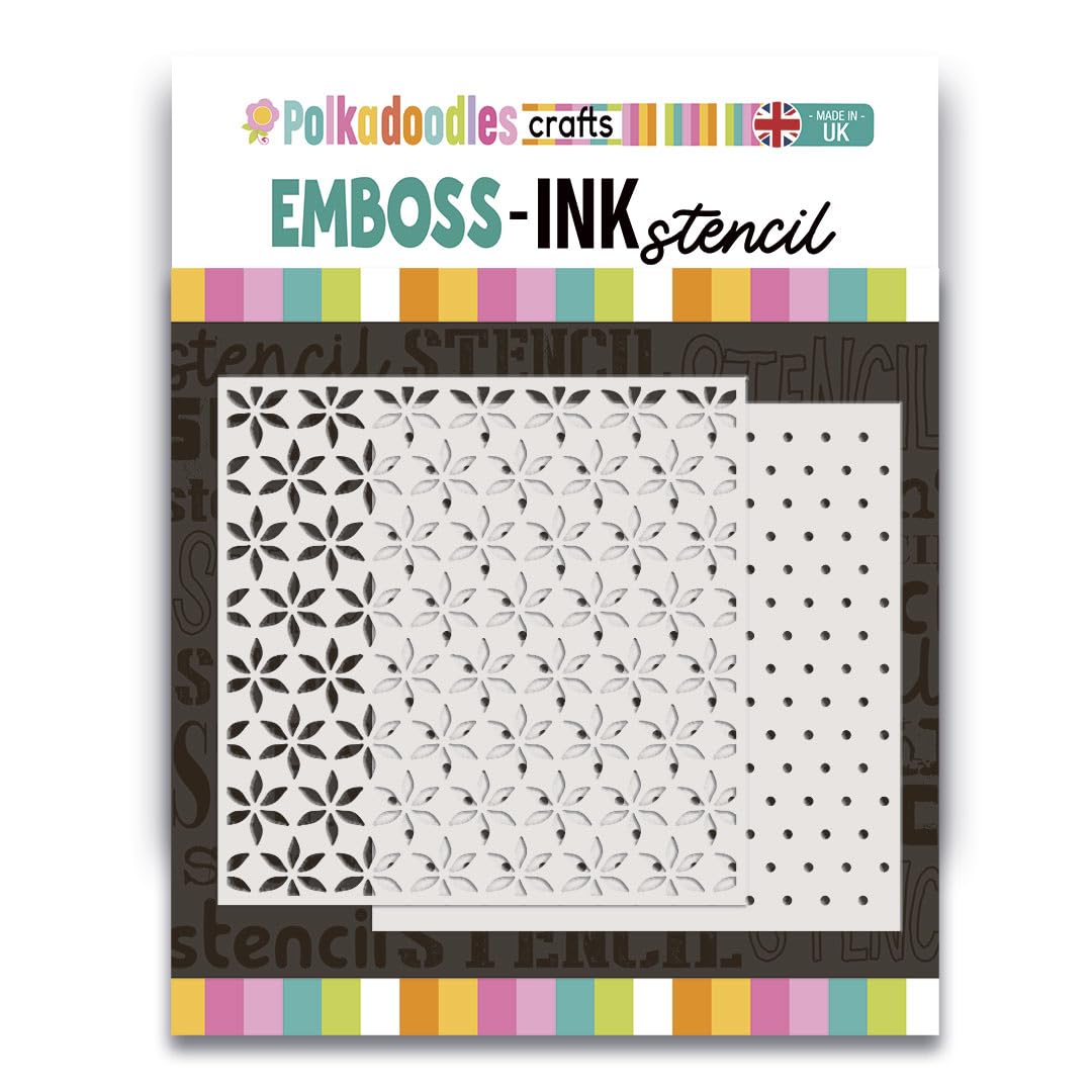 Emboss-Ink Stencils. Layered Poinsettia Stencils x 2-6 x 6